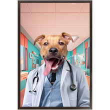 Load image into Gallery viewer, LOVE DOCTOR - Doctor Inspired Custom Pet Portrait Framed Satin Paper Print