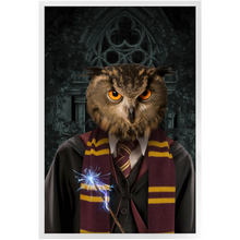Load image into Gallery viewer, Gryfting Away - Harry Potter Inspired Custom Pet Portrait Framed Satin Paper Print