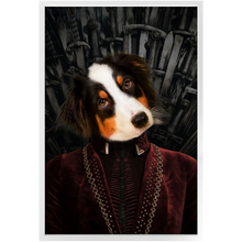Load image into Gallery viewer, Dragon The Chain - Game of Thrones Inspired Custom Pet Portrait Framed Satin Paper Print