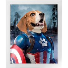 Load image into Gallery viewer, CAPTAIN KIBBLES - Custom Pet Portrait Framed Satin Paper Print