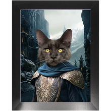 Load image into Gallery viewer, HELM'S BLEEP - Lord of the Rings Inspired Custom Pet Portrait Framed Satin Paper Print