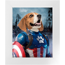 Load image into Gallery viewer, CAPTAIN KIBBLES - Custom Pet Portrait Framed Satin Paper Print