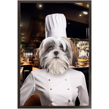 Load image into Gallery viewer, CHEF'S KISS - Chef & Cook Inspired Custom Pet Portrait Framed Satin Paper Print