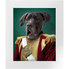 Load image into Gallery viewer, Duke of Pork - Royalty & Renaissance Inspired Custom Pet Portrait Framed Satin Paper Print