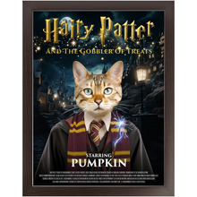 Load image into Gallery viewer, HAIRY PATTER Movie Poster - Harry Potter Inspired Custom Pet Portrait Framed Satin Paper Print