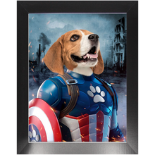 Load image into Gallery viewer, CAPTAIN KIBBLES - Custom Pet Portrait Framed Satin Paper Print
