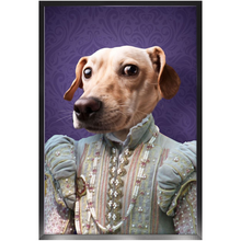 Load image into Gallery viewer, Ladee Light - Renaissance Inspired Custom Pet Portrait Framed Satin Paper Print