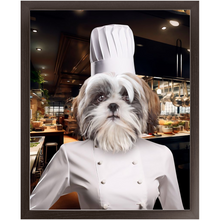 Load image into Gallery viewer, CHEF'S KISS - Chef & Cook Inspired Custom Pet Portrait Framed Satin Paper Print