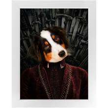 Load image into Gallery viewer, Dragon The Chain - Game of Thrones Inspired Custom Pet Portrait Framed Satin Paper Print
