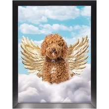 Load image into Gallery viewer, Golden Angel 2 - Heavenly Angels Inspired Custom Pet Portrait Framed Satin Paper Print