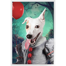 Load image into Gallery viewer, Manypies - Halloween, IT & Clown Inspired Custom Pet Portrait Framed Satin Paper Print