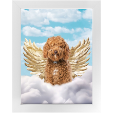 Load image into Gallery viewer, Golden Angel 2 - Heavenly Angels Inspired Custom Pet Portrait Framed Satin Paper Print