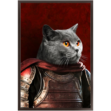 Load image into Gallery viewer, Sir Tendoom - Game of Thrones Inspired Custom Pet Portrait Framed Satin Paper Print