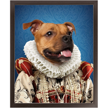 Load image into Gallery viewer, Duchess Muchess - Renaissance Inspired Custom Pet Portrait Framed Satin Paper Print
