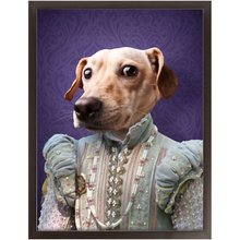 Load image into Gallery viewer, Ladee Light - Renaissance Inspired Custom Pet Portrait Framed Satin Paper Print