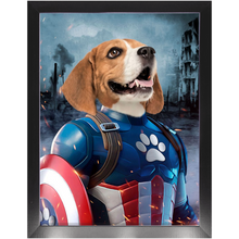 Load image into Gallery viewer, CAPTAIN KIBBLES - Custom Pet Portrait Framed Satin Paper Print