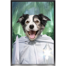 Load image into Gallery viewer, Whizzing Past - Lord of the Rings Inspired Custom Pet Portrait Framed Satin Paper Print