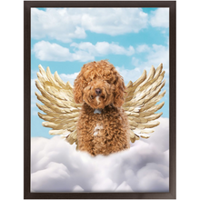 Load image into Gallery viewer, Golden Angel 2 - Heavenly Angels Inspired Custom Pet Portrait Framed Satin Paper Print