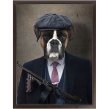 Load image into Gallery viewer, Big Jobs - Peaky Blinders & Gangster Inspired Custom Pet Portrait Framed Satin Paper Print