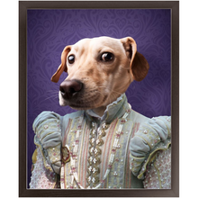 Load image into Gallery viewer, Ladee Light - Renaissance Inspired Custom Pet Portrait Framed Satin Paper Print