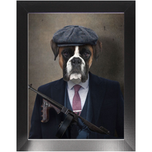 Load image into Gallery viewer, Big Jobs - Peaky Blinders & Gangster Inspired Custom Pet Portrait Framed Satin Paper Print