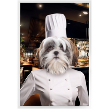 Load image into Gallery viewer, CHEF'S KISS - Chef & Cook Inspired Custom Pet Portrait Framed Satin Paper Print