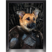 Load image into Gallery viewer, Snow Doubt - Game Of Thrones Inspired Custom Pet Portrait Framed Satin Paper Print