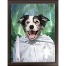Load image into Gallery viewer, Whizzing Past - Lord of the Rings Inspired Custom Pet Portrait Framed Satin Paper Print