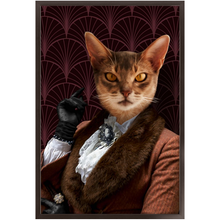 Load image into Gallery viewer, Flappers - Art Deco Inspired Custom Pet Portrait Framed Satin Paper Print