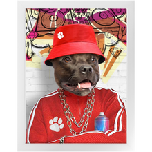 Load image into Gallery viewer, Furresh - Hip Hop & Rappers Inspired Custom Pet Portrait Framed Satin Paper Print