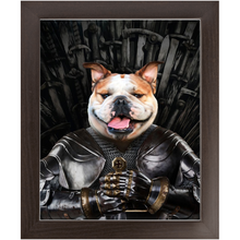 Load image into Gallery viewer, Sir Lixalot - Game Of Thrones Inspired Custom Pet Portrait Framed Satin Paper Print