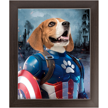 Load image into Gallery viewer, CAPTAIN KIBBLES - Custom Pet Portrait Framed Satin Paper Print