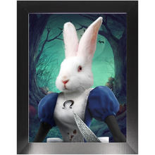Load image into Gallery viewer, Malice In Chains - Evil Alice and Alice in Wonderland Inspired Custom Pet Portrait Framed Satin Paper Print