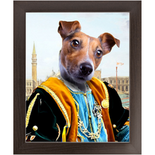 Load image into Gallery viewer, The Venice Menace - Royalty & Renaissance Inspired Custom Pet Portrait Framed Satin Paper Print
