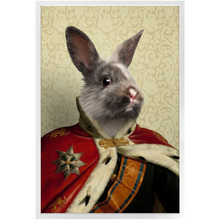 Load image into Gallery viewer, Duke E. Tout - Royalty & Renaissance Inspired Custom Pet Portrait Framed Satin Paper Print