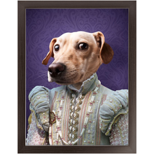 Load image into Gallery viewer, Ladee Light - Renaissance Inspired Custom Pet Portrait Framed Satin Paper Print