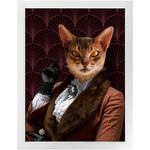 Load image into Gallery viewer, Flappers - Art Deco Inspired Custom Pet Portrait Framed Satin Paper Print