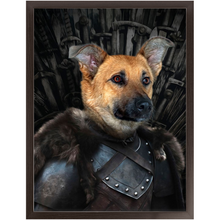 Load image into Gallery viewer, Snow Doubt - Game Of Thrones Inspired Custom Pet Portrait Framed Satin Paper Print