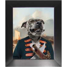 Load image into Gallery viewer, The Squashbuckler - Swashbuckler & Pirate Inspired Custom Pet Portrait Framed Satin Paper Print