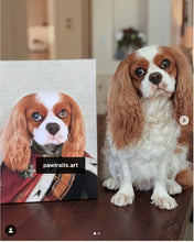 Load image into Gallery viewer, Duke E. Tout - Royalty & Renaissance Inspired Custom Pet Portrait Canvas