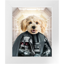 Load image into Gallery viewer, Bath Evader - Darth Vader & Star Wars Inspired Custom Pet Portrait Framed Satin Paper Print