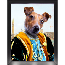 Load image into Gallery viewer, The Venice Menace - Royalty & Renaissance Inspired Custom Pet Portrait Framed Satin Paper Print