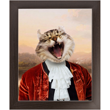 Load image into Gallery viewer, Earl E. Riser - Renaissance Inspired Custom Pet Portrait Framed Satin Paper Print