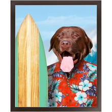 Load image into Gallery viewer, GNARLY - Custom Pet Portrait Framed Satin Paper Print