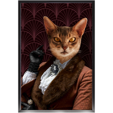 Load image into Gallery viewer, Flappers - Art Deco Inspired Custom Pet Portrait Framed Satin Paper Print