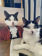 Load image into Gallery viewer, Earl E. Riser - Renaissance Inspired Custom Pet Portrait Canvas