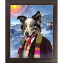 Load image into Gallery viewer, Doctor Hoot - Doctor Who Inspired Custom Pet Portrait Framed Satin Paper Print