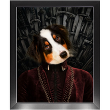 Load image into Gallery viewer, Dragon The Chain - Game of Thrones Inspired Custom Pet Portrait Framed Satin Paper Print