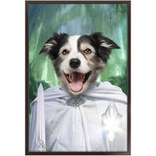 Load image into Gallery viewer, Whizzing Past - Lord of the Rings Inspired Custom Pet Portrait Framed Satin Paper Print