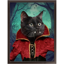 Load image into Gallery viewer, Vampiracle - Halloween & Vampires Inspired Custom Pet Portrait Framed Satin Paper Print